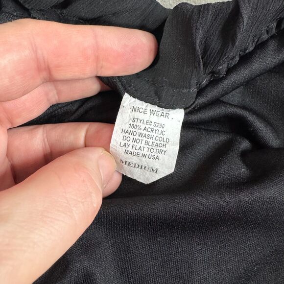 Vintage Nice Wear Black Whimsygoth Flowy Tulle Pleated Short Skirt Size M - Picture 7 of 9